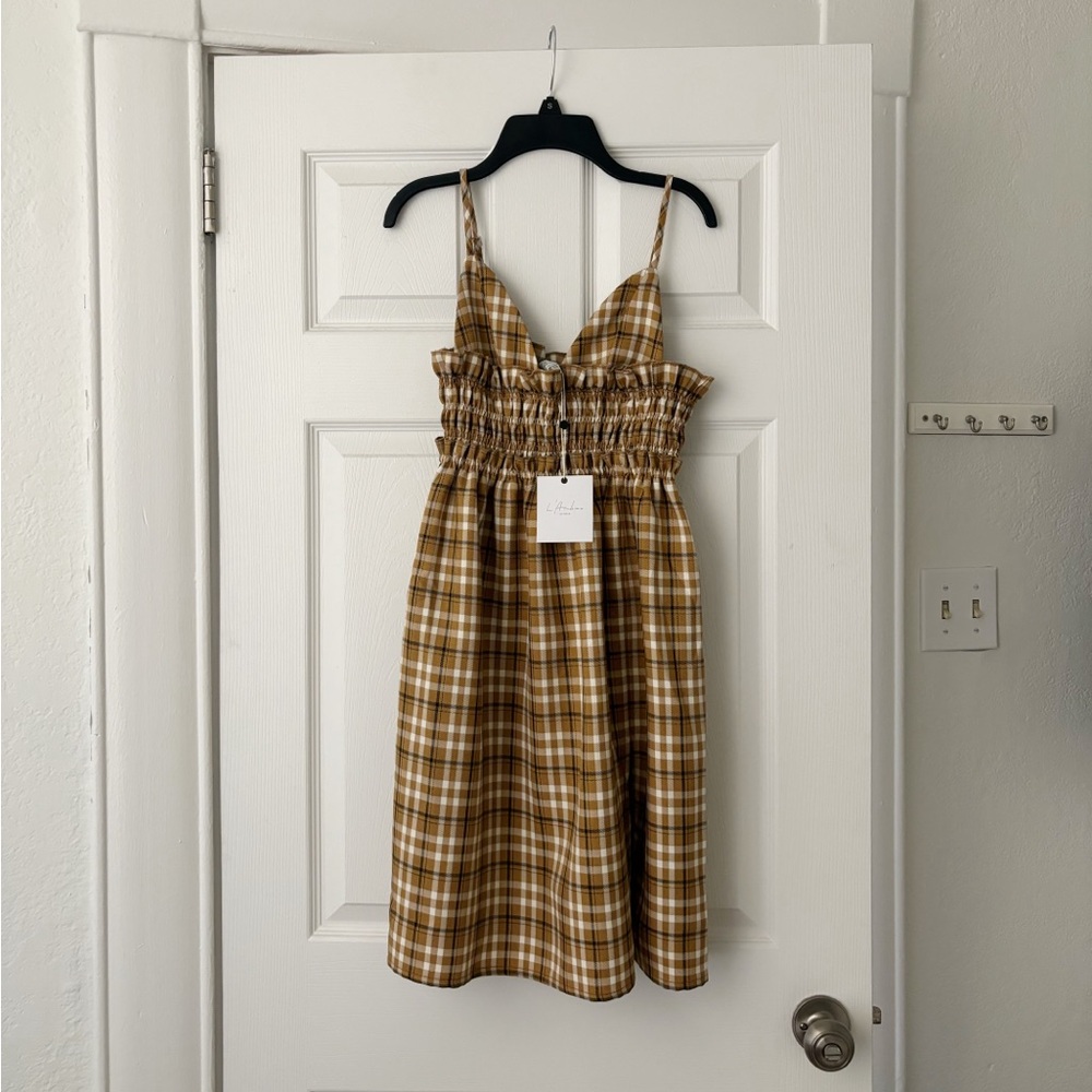 L'ACADEMIE Los Angales new with tags plaid mini dress size S